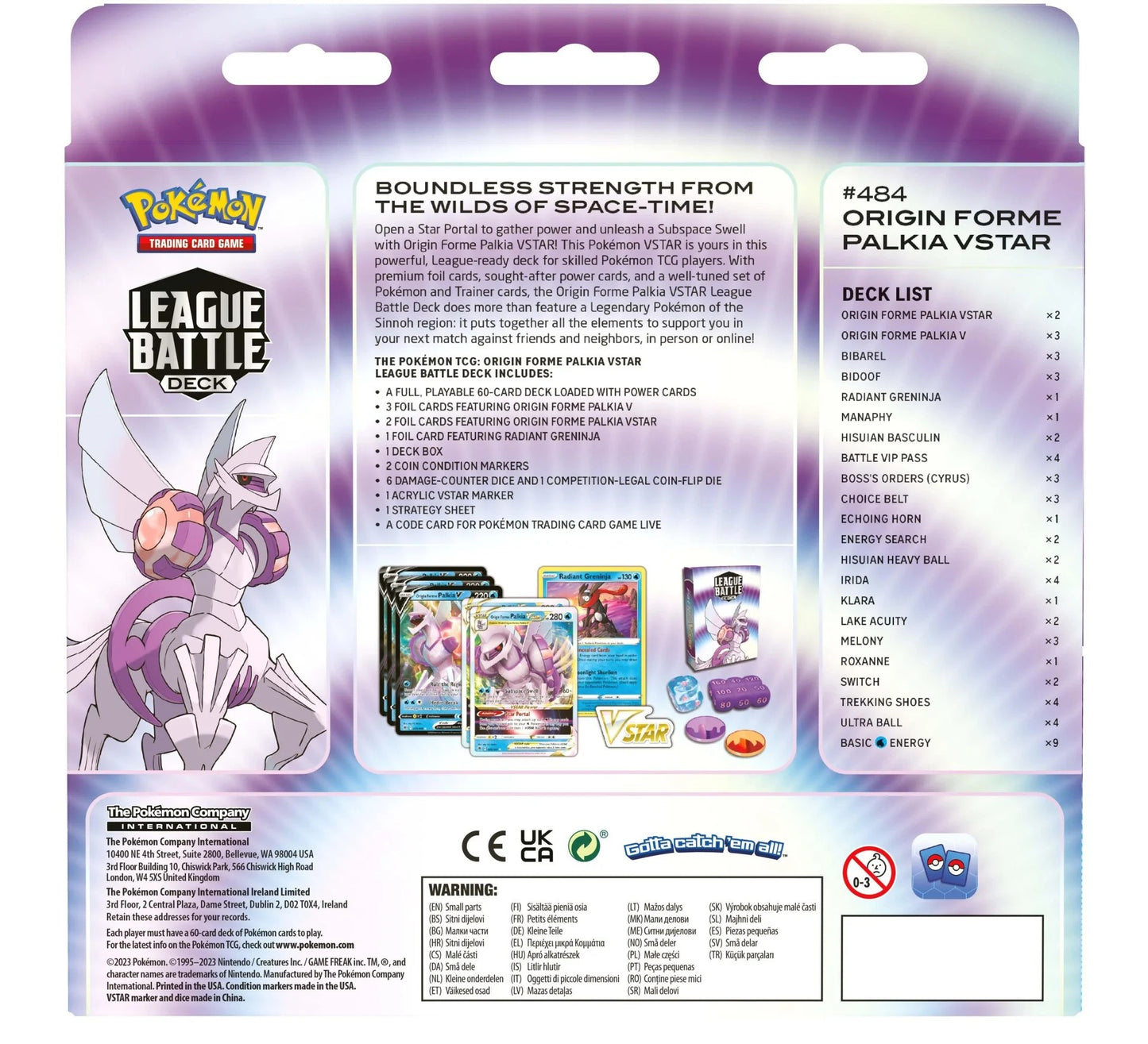 Pokémon TCG: League Battle Deck Origin Forme Palkia VSTAR