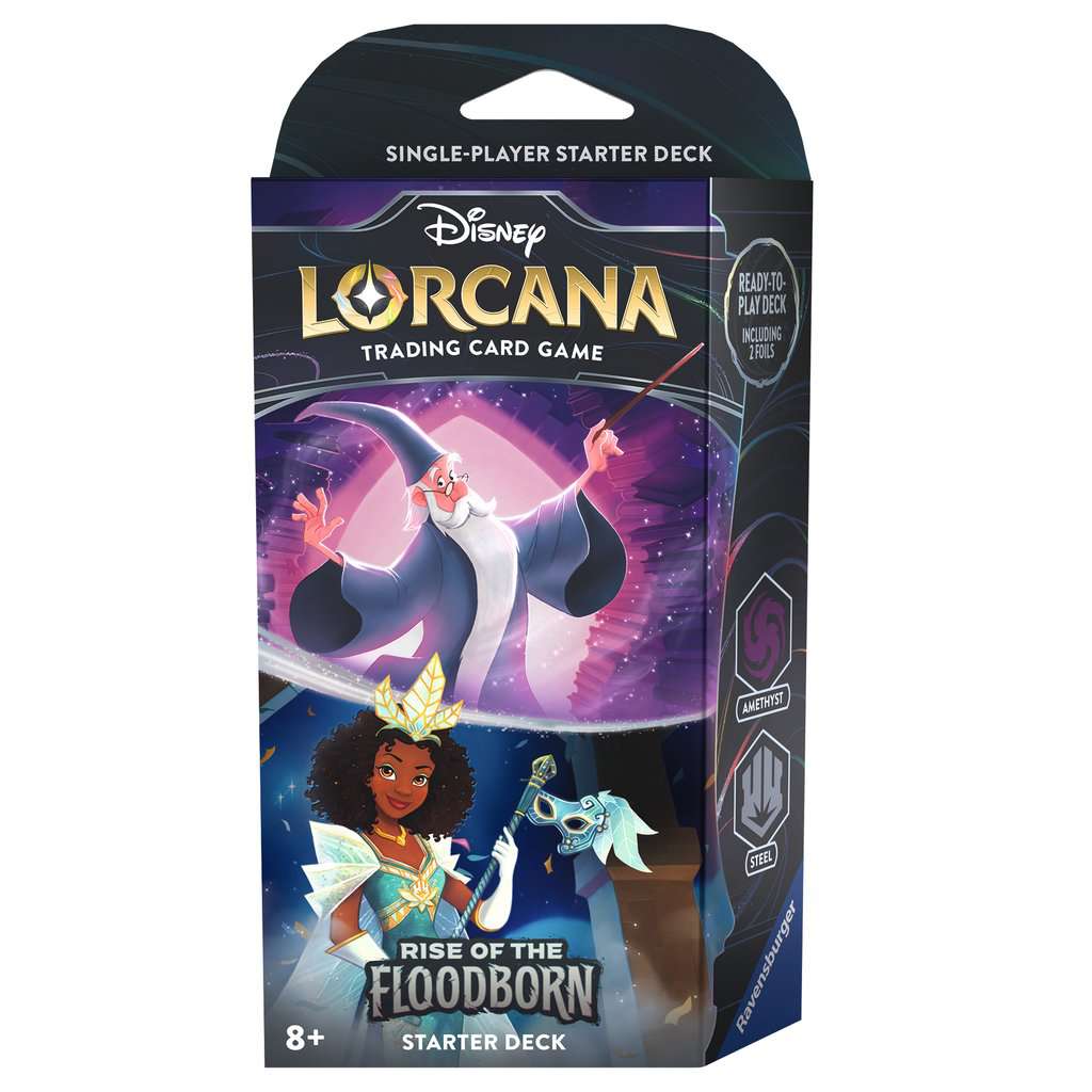 Disney Lorcana: Rise of the Floodborn TCG Starter Deck Amethyst & Steel