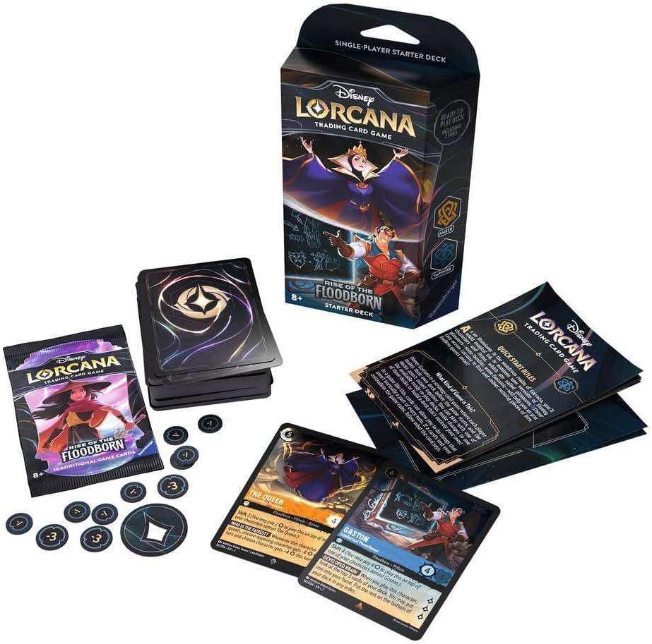 Disney Lorcana: Rise of the Floodborn TCG Starter Deck Amber & Sapphire