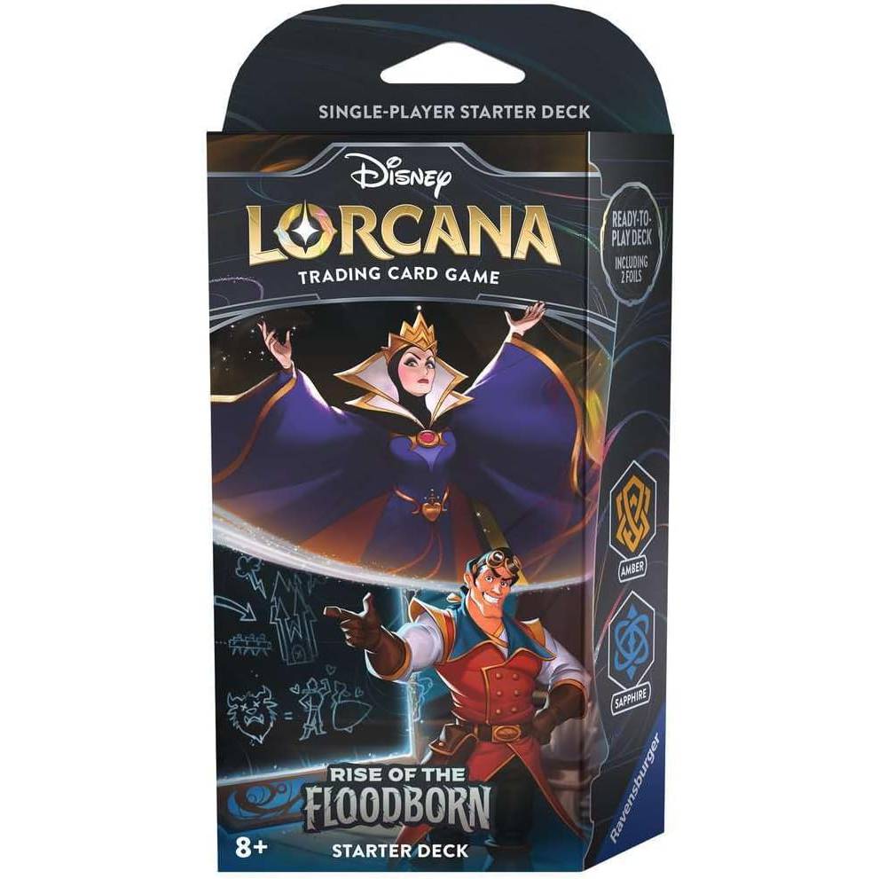 Disney Lorcana: Rise of the Floodborn TCG Starter Deck Amber & Sapphire