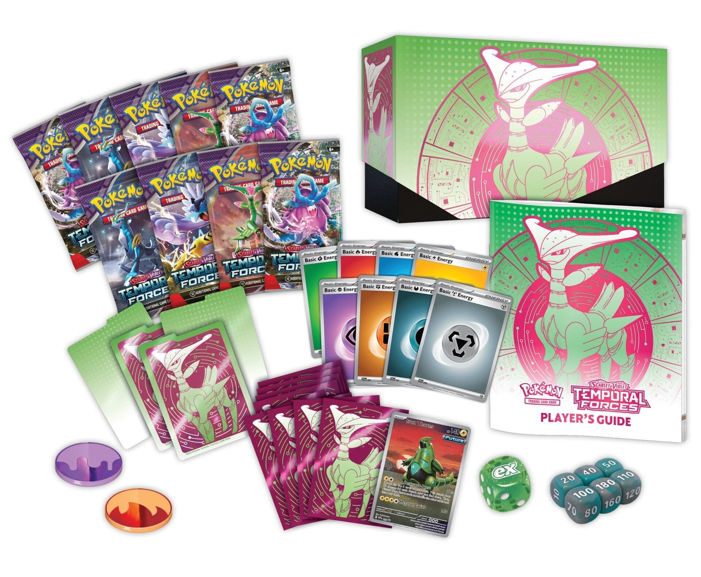 Pokémon TCG: Scarlet & Violet Temporal Forces Elite Trainer Box - Iron Leaves