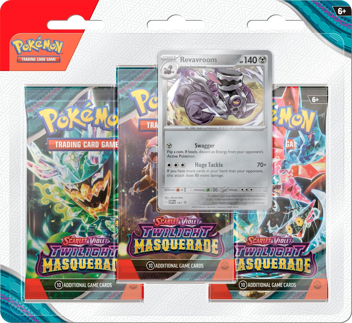 Pokémon TCG - Scarlet & Violet Twilight Masquerade 3-Pack Blister - Revavroom