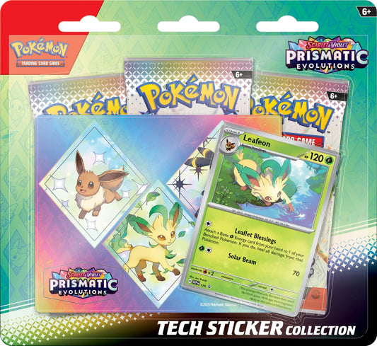 Pokemon TCG: Scarlet & Violet Prismatic Evolutions Tech Sticker Collection Leafeon
